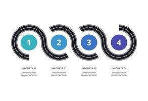 Creative concept for infographic with 4 steps, options, parts or processes. Business data visualization. vector