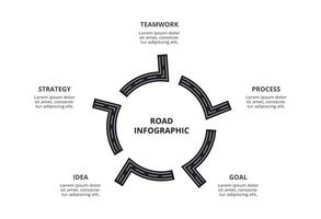 Creative concept for infographic with 5 steps, options, parts or processes. Business data visualization. vector