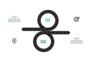 Creative concept for infographic with 2 steps, options, parts or processes. Business data visualization. vector