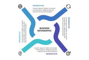 Creative concept for infographic with 4 steps, options, parts or processes. Business data visualization. vector
