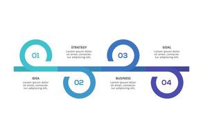 Creative concept for infographic with 4 steps, options, parts or processes. Business data visualization. vector