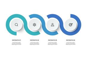 Creative concept for infographic with 4 steps, options, parts or processes. Business data visualization. vector