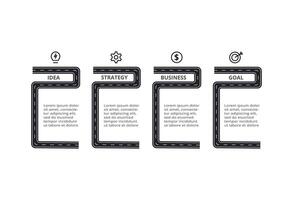 Creative concept for infographic with 4 steps, options, parts or processes. Business data visualization. vector