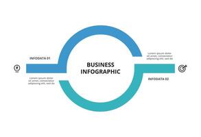Creative concept for infographic with 2 steps, options, parts or processes. Business data visualization. vector