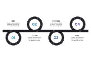 Creative concept for infographic with 4 steps, options, parts or processes. Business data visualization. vector
