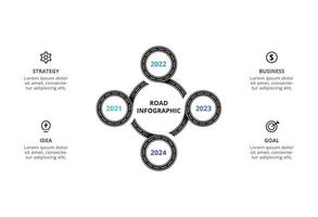 Creative concept for infographic with 4 steps, options, parts or processes. Business data visualization. vector