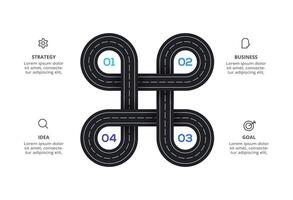 Creative concept for infographic with 4 steps, options, parts or processes. Business data visualization. vector