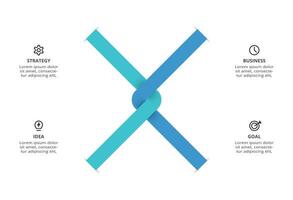Creative concept for infographic with 4 steps, options, parts or processes. Business data visualization. vector