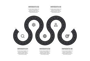 Creative concept for infographic with 5 steps, options, parts or processes. Business data visualization. vector