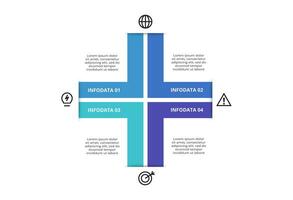 Creative concept for infographic with 4 steps, options, parts or processes. Business data visualization. vector