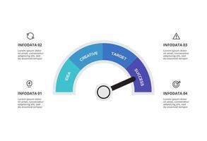 Creative concept for infographic with 4 steps, options, parts or processes. Business data visualization. vector