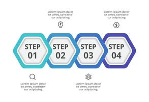 Creative concept for infographic with 4 steps, options, parts or processes. Business data visualization. vector