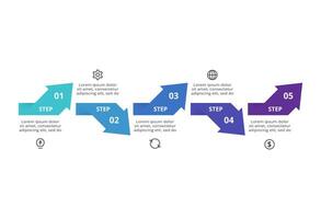 Creative concept for infographic with 5 steps, options, parts or processes. Business data visualization. vector