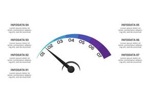 Creative concept for infographic with 7 steps, options, parts or processes. Business data visualization. vector