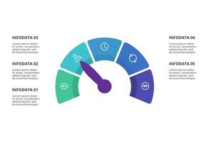 Creative concept for infographic with 5 steps, options, parts or processes. Business data visualization. vector