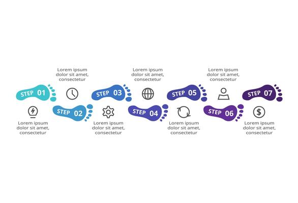 Creative concept for infographic with 7 steps, options, parts or processes. Business data visualization.