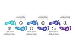 Creative concept for infographic with 6 steps, options, parts or processes. Business data visualization. vector