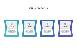 Rectangles infographic with 4 steps, options, parts or processes. Business data visualization. vector