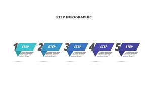 Creative concept for infographic with 5 steps, options, parts or processes. Business data visualization. vector