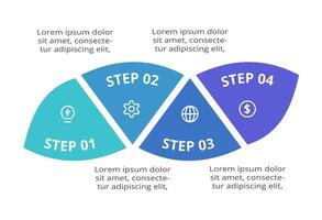 Creative concept for infographic with 4 steps, options, parts or processes. Business data visualization. vector