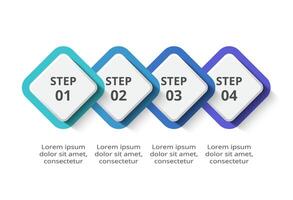 Creative concept for infographic with 4 steps, options, parts or processes. Business data visualization. vector