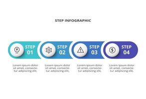 Creative concept for infographic with 4 steps, options, parts or processes. Business data visualization. vector