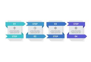 Rectangles infographic with 4 steps, options, parts or processes. Business data visualization. vector