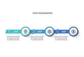 Creative concept for infographic with 3 steps, options, parts or processes. Business data visualization. vector