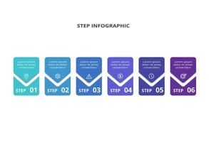 Rectangles infographic with 6 steps, options, parts or processes. Business data visualization. vector