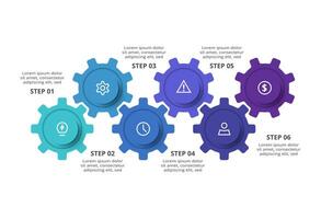 Creative concept for infographic with 6 steps, options, parts or processes. Business data visualization. vector