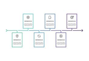 Rectangles infographic with 6 steps, options, parts or processes. Business data visualization. vector