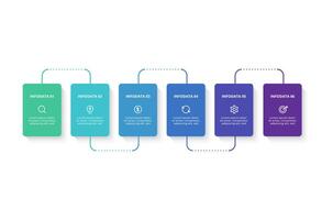 Rectangles infographic with 6 steps, options, parts or processes. Business data visualization. vector