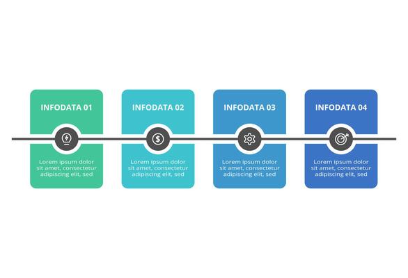 Rectangles infographic with 4 steps, options, parts or processes. Business data visualization.