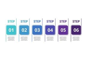 Rectangles infographic with 6 steps, options, parts or processes. Business data visualization. vector