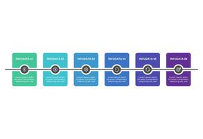 Rectangles infographic with 6 steps, options, parts or processes. Business data visualization. vector