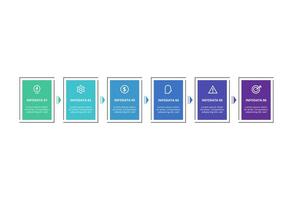 Rectangles infographic with 6 steps, options, parts or processes. Business data visualization. vector
