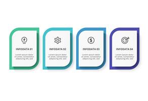 Rectangles infographic with 4 steps, options, parts or processes. Business data visualization. vector