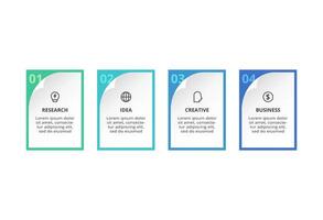 Rectangles infographic with 4 steps, options, parts or processes. Business data visualization. vector