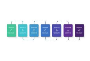 Rectangles infographic with 7 steps, options, parts or processes. Business data visualization. vector