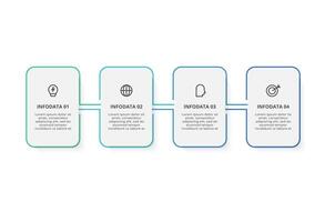 Rectangles infographic with 4 steps, options, parts or processes. Business data visualization. vector
