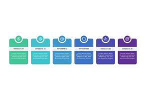 Rectangles infographic with 6 steps, options, parts or processes. Business data visualization. vector