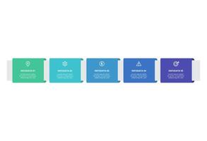 Rectangles infographic with 5 steps, options, parts or processes. Business data visualization. vector