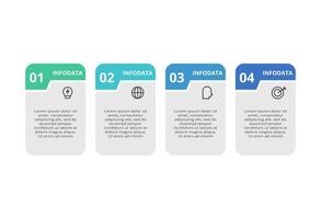 Rectangles infographic with 4 steps, options, parts or processes. Business data visualization. vector