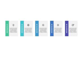 Rectangles infographic with 5 steps, options, parts or processes. Business data visualization. vector