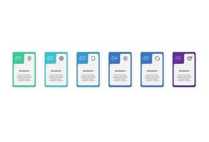 Creative concept for infographic with 6 steps, options, parts or processes. Business data visualization. vector