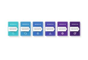 Creative concept for infographic with 6 steps, options, parts or processes. Business data visualization. vector