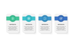 Creative concept for infographic with 4 steps, options, parts or processes. Business data visualization. vector