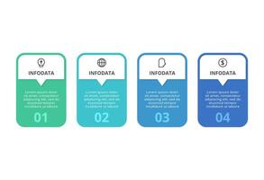 Creative concept for infographic with 4 steps, options, parts or processes. Business data visualization. vector