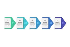 Creative concept for infographic with 5 steps, options, parts or processes. Business data visualization. vector