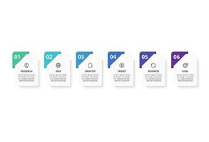 Creative concept for infographic with 6 steps, options, parts or processes. Business data visualization. vector